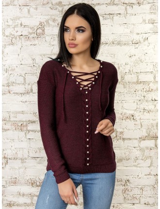 Джемпер70309(цвет-Бордовый)