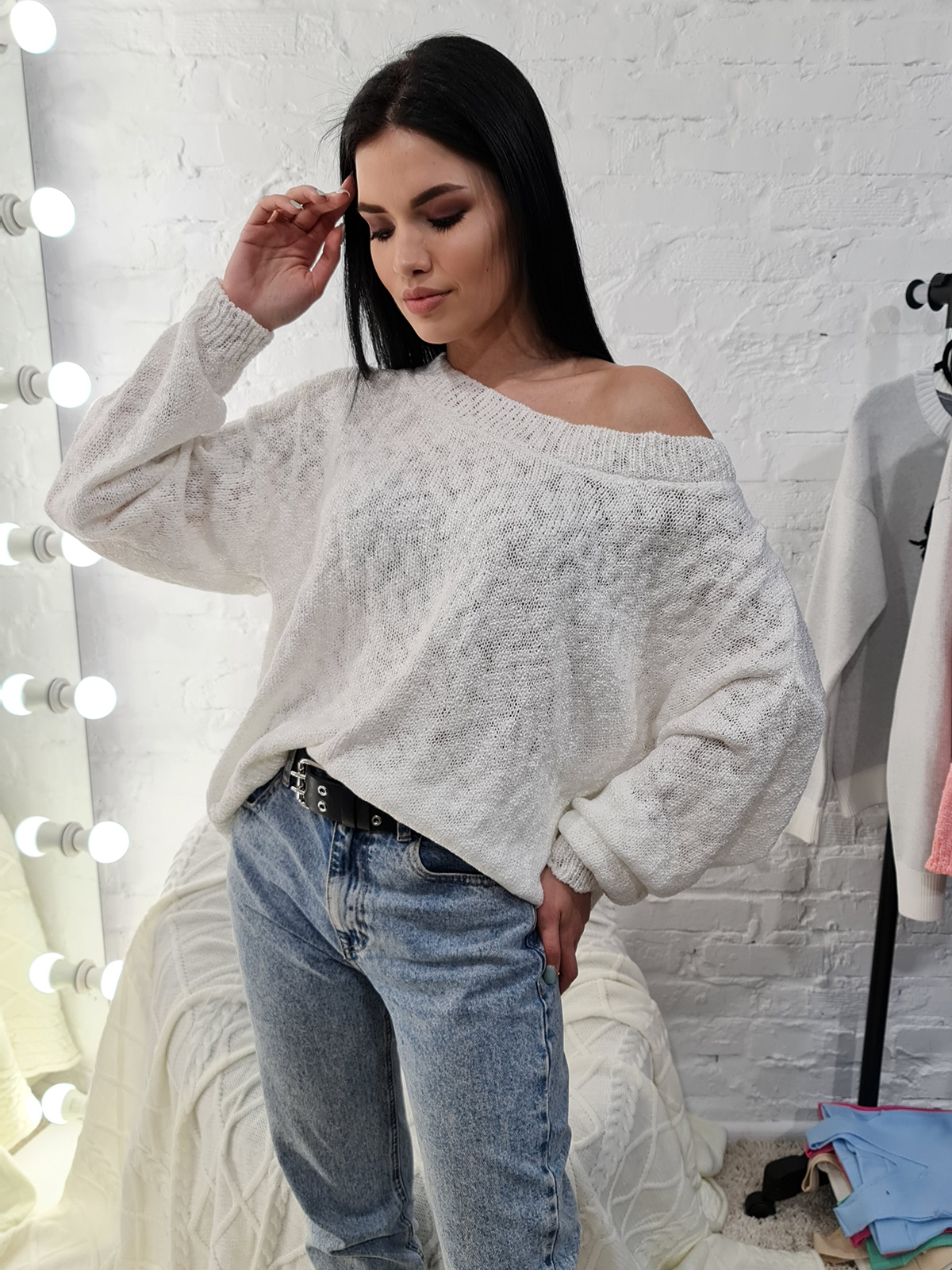 Джемпер 50586 колір Білий