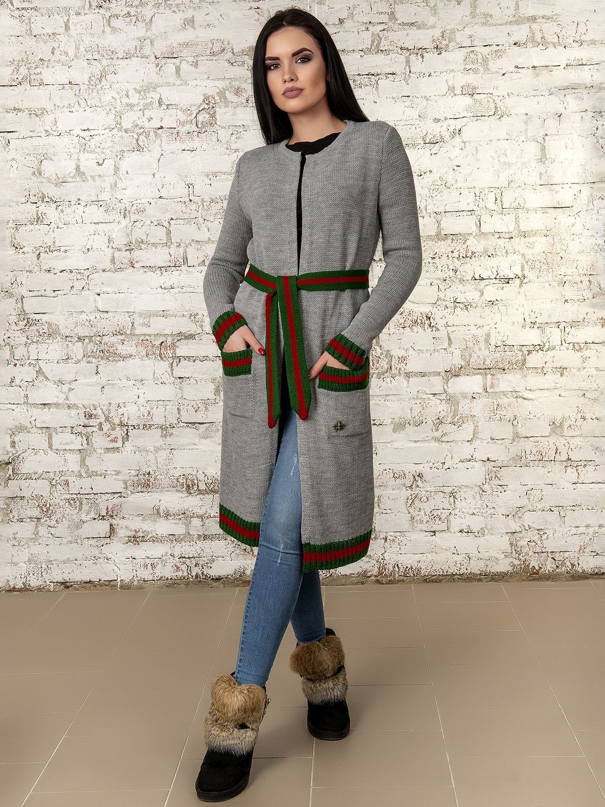 Кардиган серый 50288