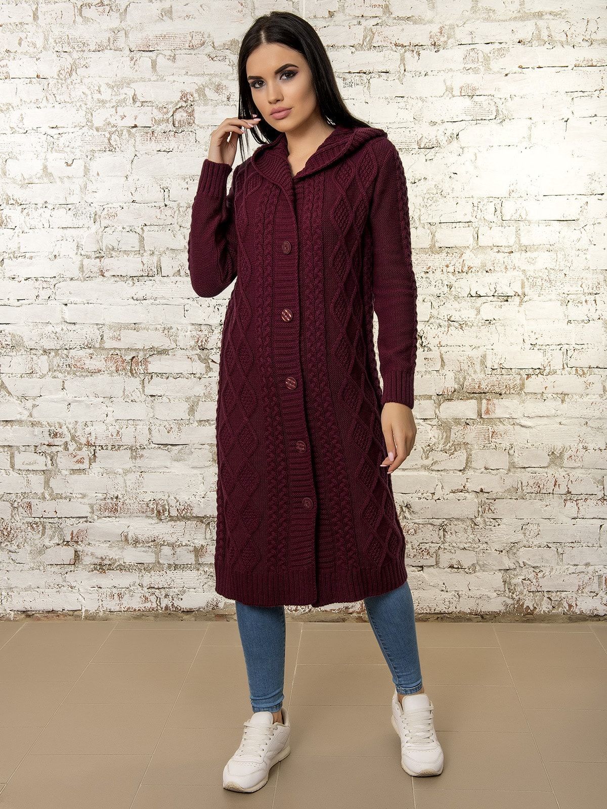 Кардиган 50296 (колір Бордовий)